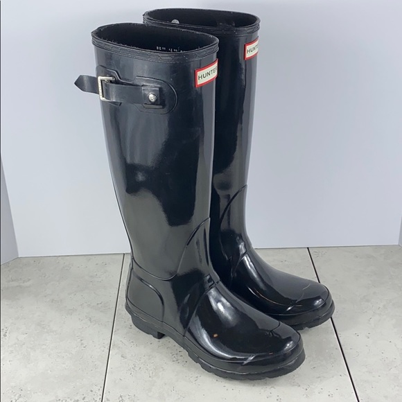 Hunter Shoes - LIKE NEW Hunter Rain Boots Tall Black Size 7